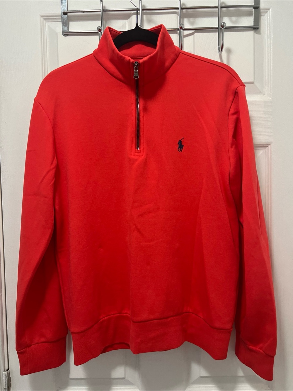 Men’s Polo Ralph Lauren Pony 1/4 Zip Mockneck Long Sleeve Sweater Pullover Sz M